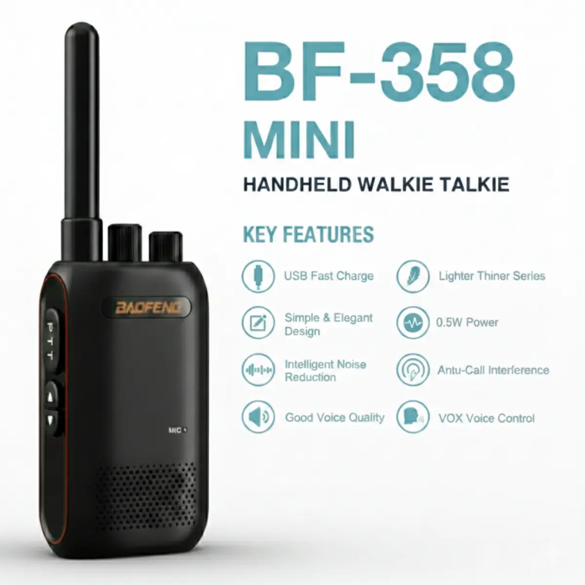 Baofeng BF-358 Licence-Free PMR (Pack of 1)