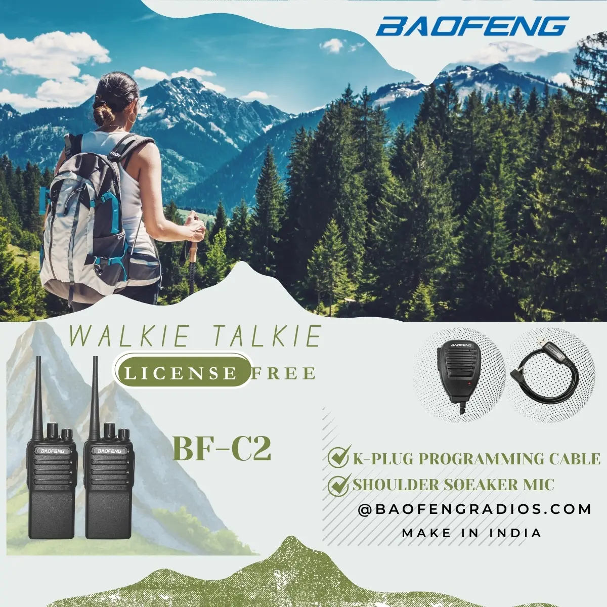 Baofeng BF-C2 (Pack of 2)
