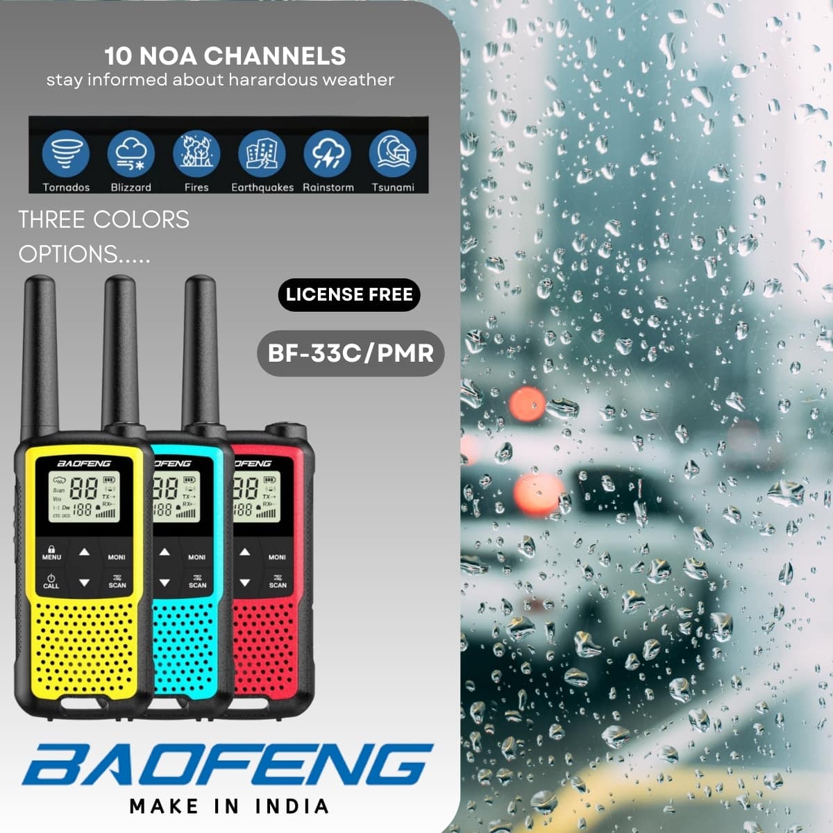 Baofeng BF-33C (Pack of 1, Red)