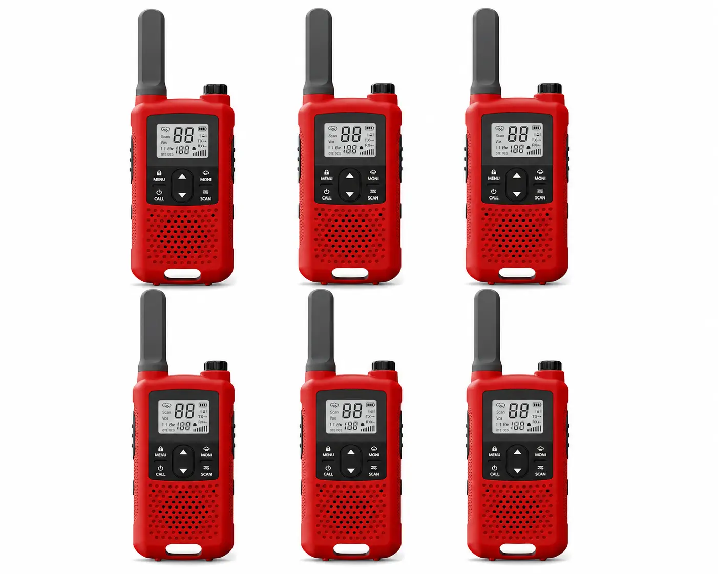 Baofeng BF-33C (Pack of 6, Red)