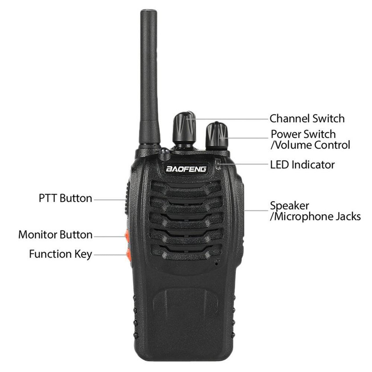 BAOFENG Walkie Talkie BF-888s Pack of 10 with Earphone