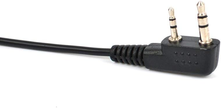 Baofeng D Type Earphone 2 Pin Headset Mic for Walkie Talkie (Pack OF-2)