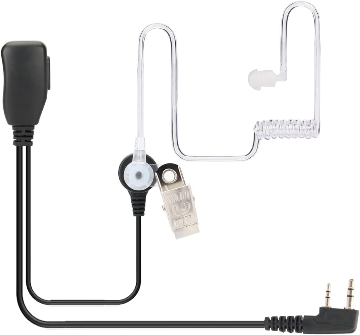 Baofeng Air Acoustic Tube Earphone 2 Pin Headset Mic for Walkie Talkie (Pack OF-1)