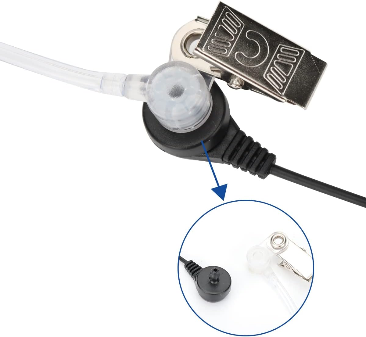 Baofeng Air Acoustic Tube Earphone 2 Pin Headset Mic for Walkie Talkie (Pack OF-1)