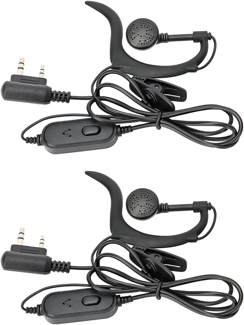 BAOFENG Original Earphone Headset (K Plug) for BF-888s, UV-5R, UV-10R, UV-13 Pro (Pack OF-2)