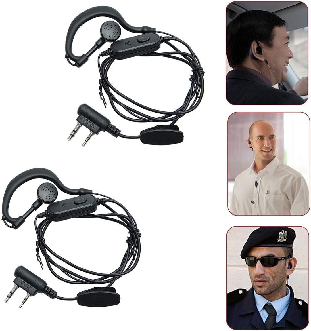 BAOFENG Original Earphone Headset (K Plug) for BF-888s, UV-5R, UV-10R, UV-13 Pro (Pack OF-2)