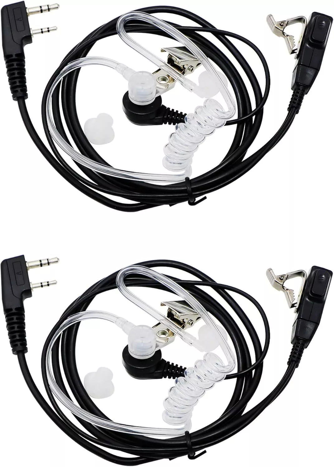 Baofeng Air Acoustic Tube Earphone 2 Pin Headset Mic for Walkie Talkie ( Pack OF-2)