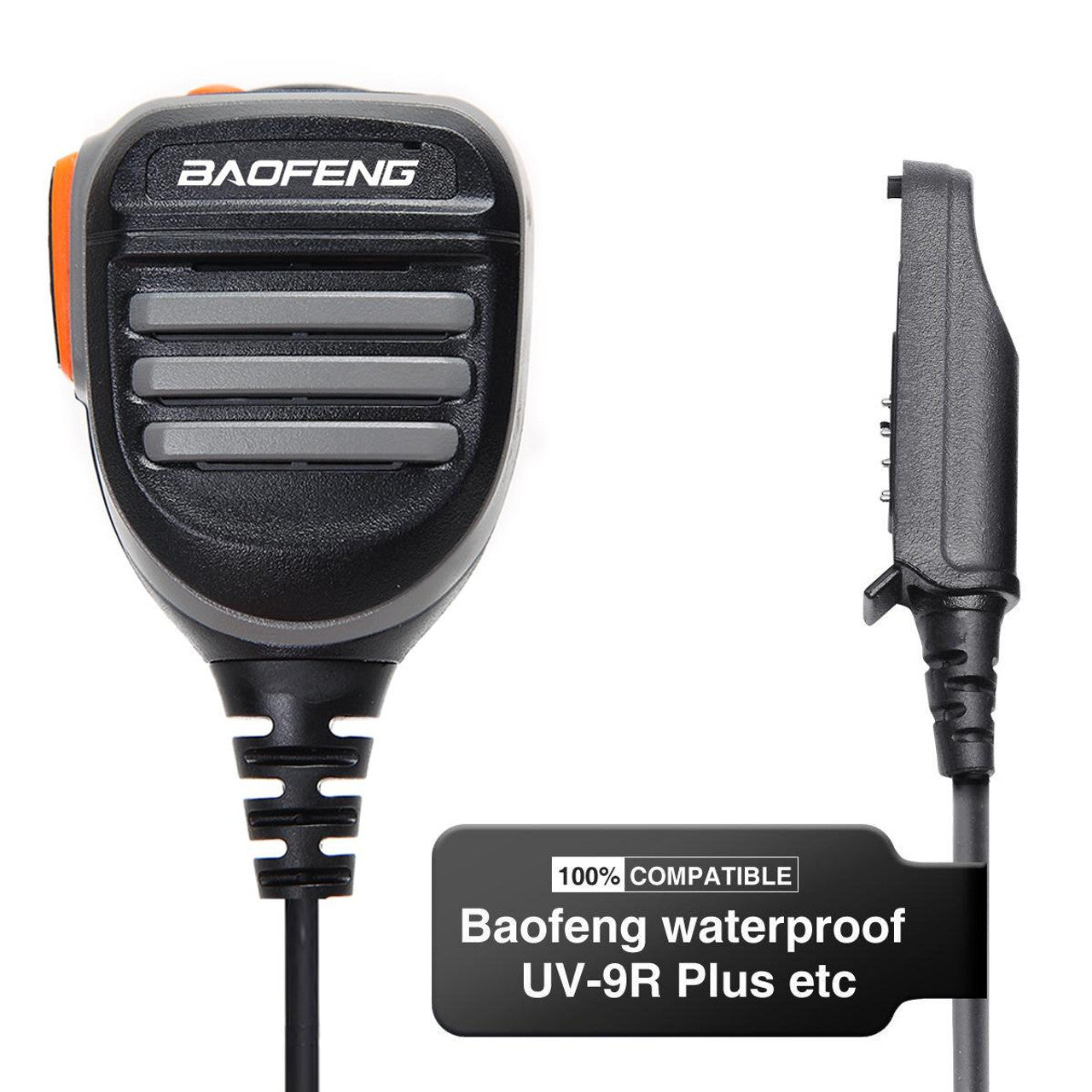 BaoFeng Walkie Talkie Microphone Handheld Waterproof PTT Mic Speaker for Baofeng UV-9R, BF-A58 ,BF-9700