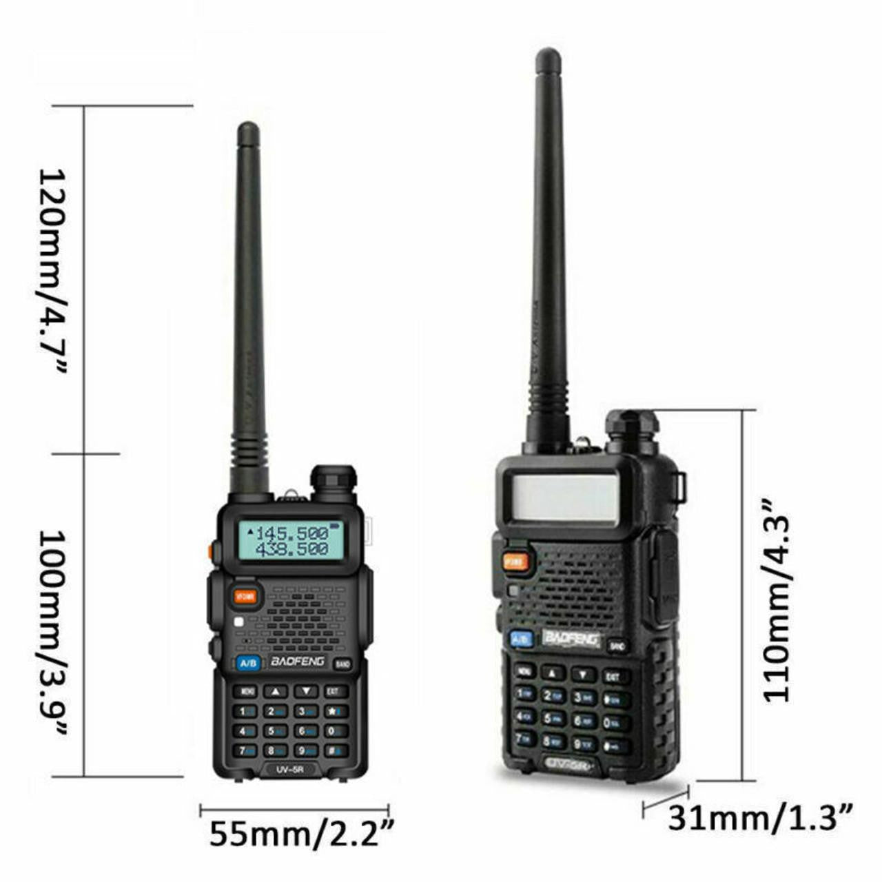 BAOFENG UV-5R Walkie Talkie Pack of 2 with Earphone