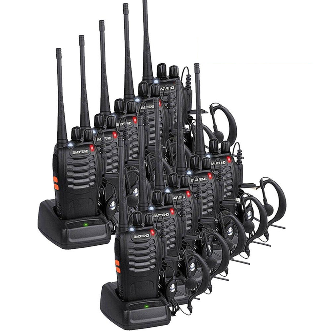 BAOFENG Walkie Talkie BF-888s Pack of 10 with Earphone