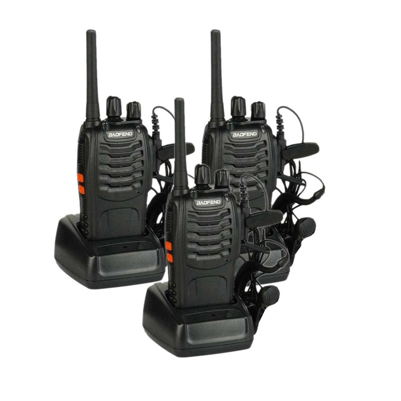BAOFENG Walkie Talkie BF-888s Pack of 3 with Earphone