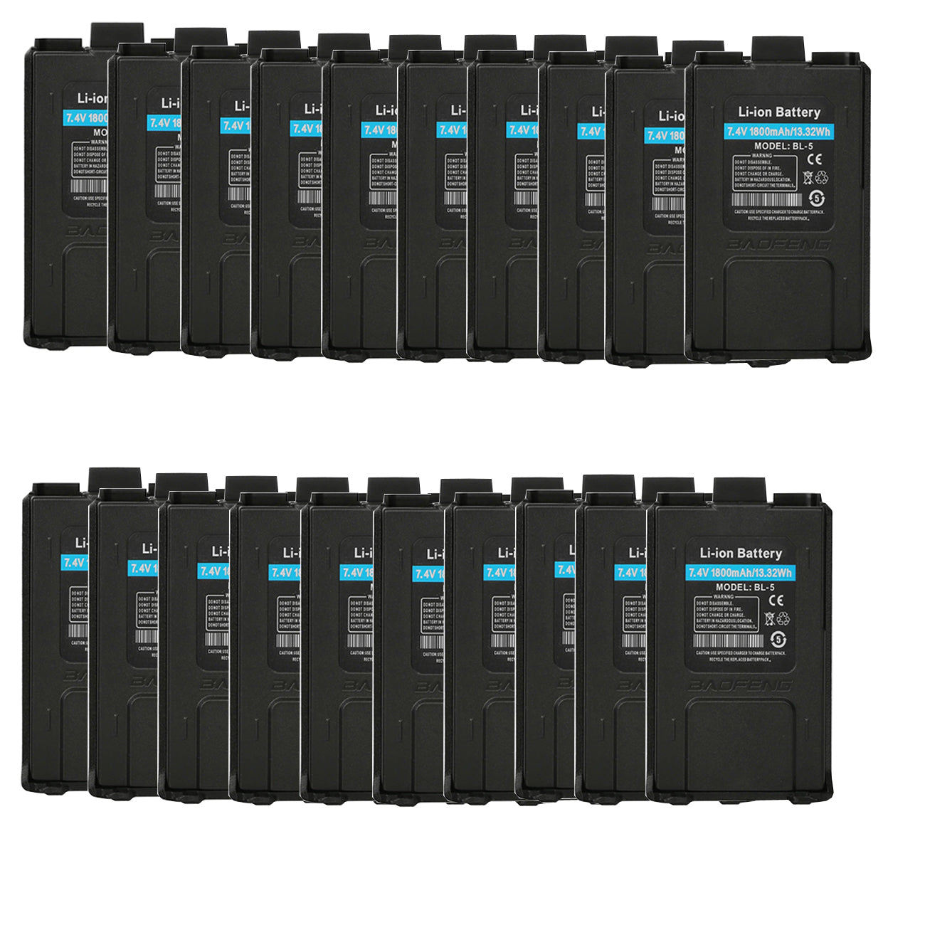 Baofeng Walkie Talkie UV-5R Battery ( Pack OF-20) 1800 MAH