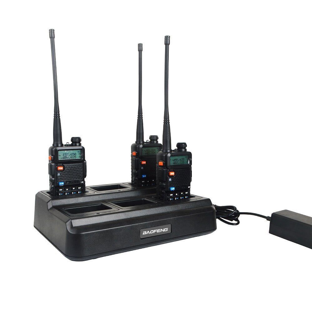 BAOFENG UV-5R Walkie Talkie 6 Way Charger Set Pack of 1