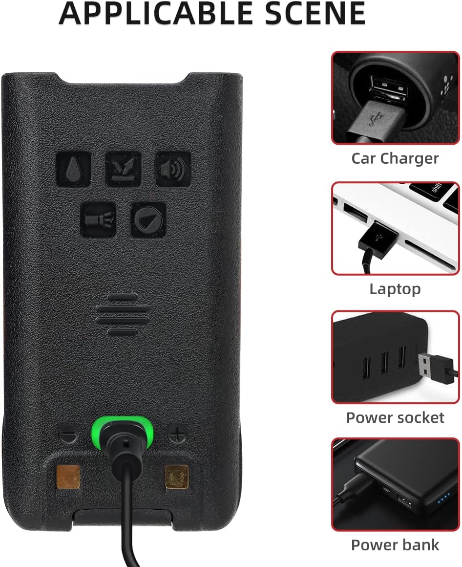 Baofeng UV-9R Plus Walkie Talkie Battery Type C Charging Pack of 1