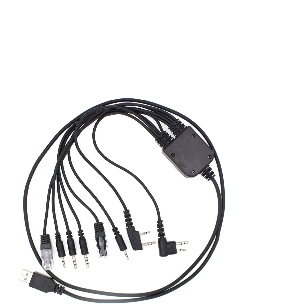 Universal USB Programming Cable 8 in 1 Kit for MOTOROLA KENWOOD YAESU Icom HYT Baofeng Ham Radio PC Program Data Line