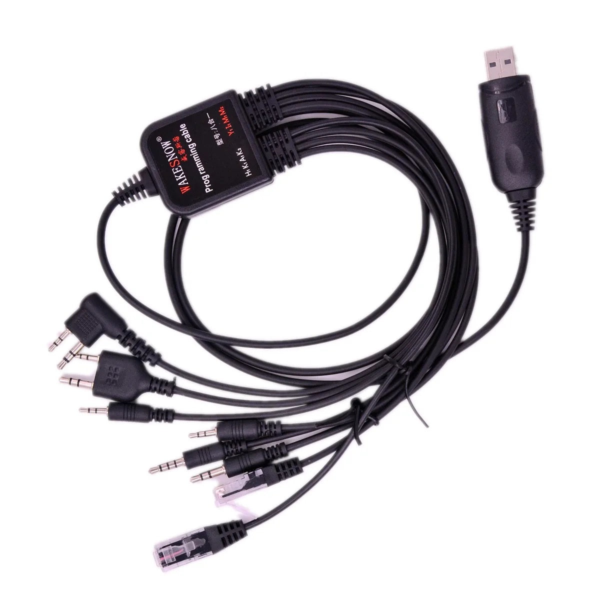 Universal USB Programming Cable 8 in 1 Kit for MOTOROLA KENWOOD YAESU Icom HYT Baofeng Ham Radio PC Program Data Line