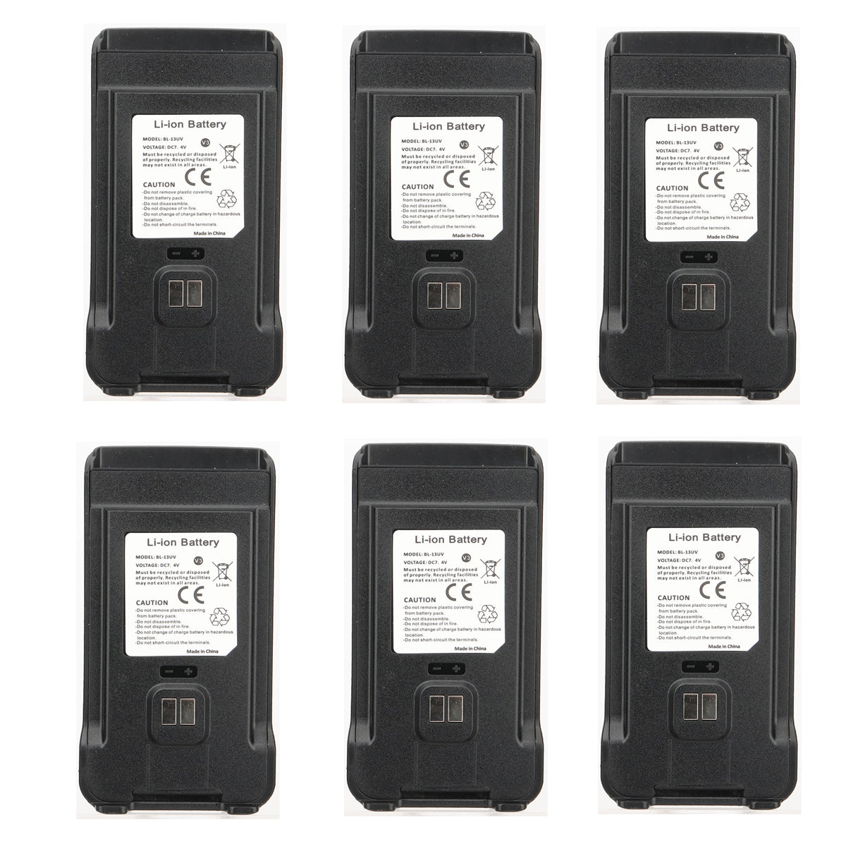 Baofeng Walkie Talkie UV-13 Pro Battery ( Pack OF-6) 1500MAH