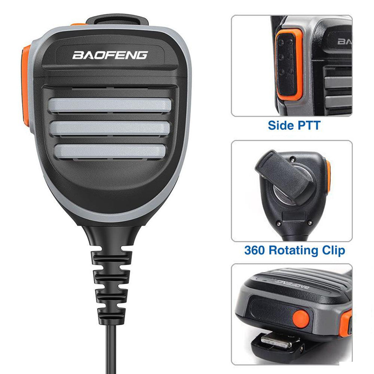 BAOFENG 2-pin connector Waterproof Microphone for BF-888s, UV-5R, UV-10R, UV-13 Pro ETC.