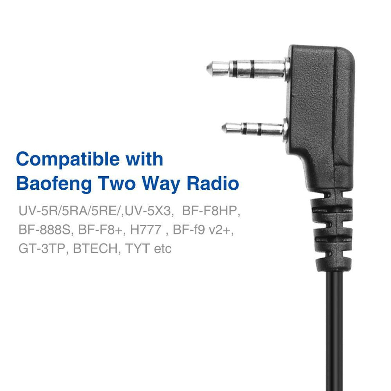 BAOFENG 2-pin connector Waterproof Microphone for BF-888s, UV-5R, UV-10R, UV-13 Pro ETC.