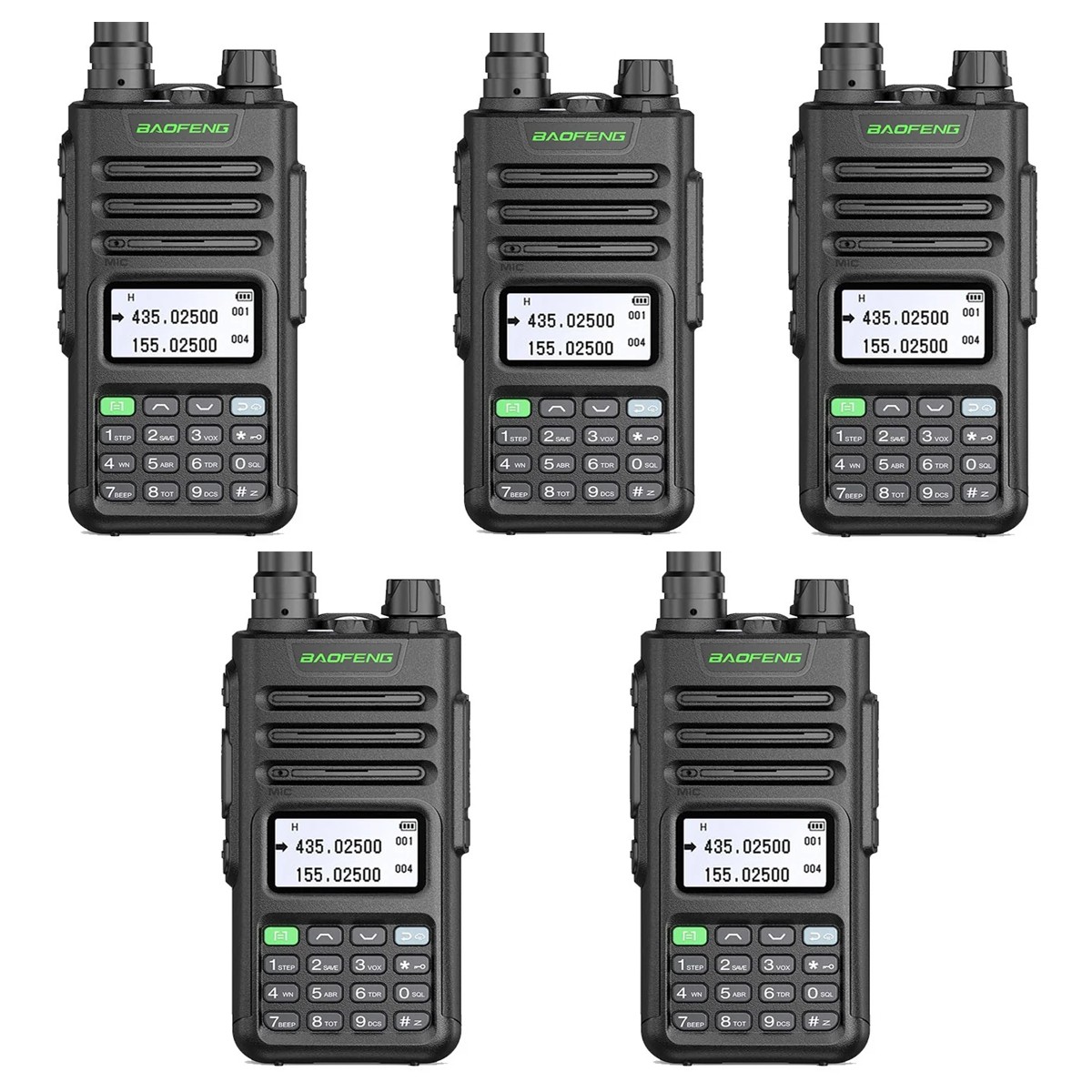 Baofeng Walkie Talkie UV-13Pro With Earphone ( Pack OF-5)