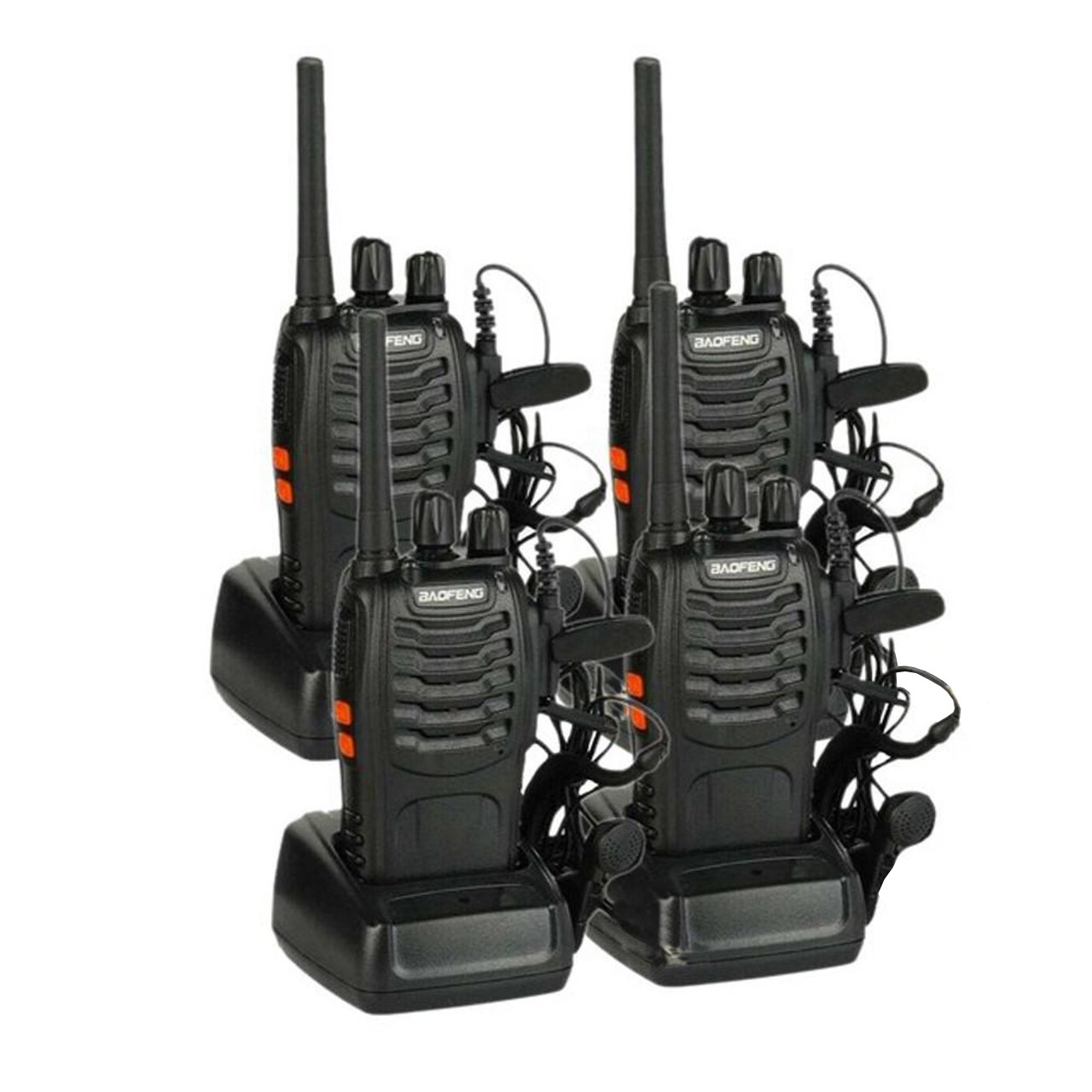 Baofeng Walkie Talkie BF-888S With Earphone (Pack OF-4)