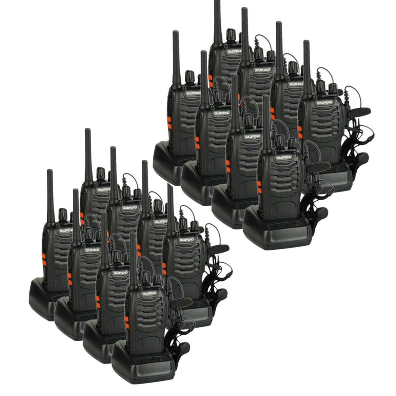 Baofeng Walkie Talkie BF-888S With Earphone (Pack OF-16 )