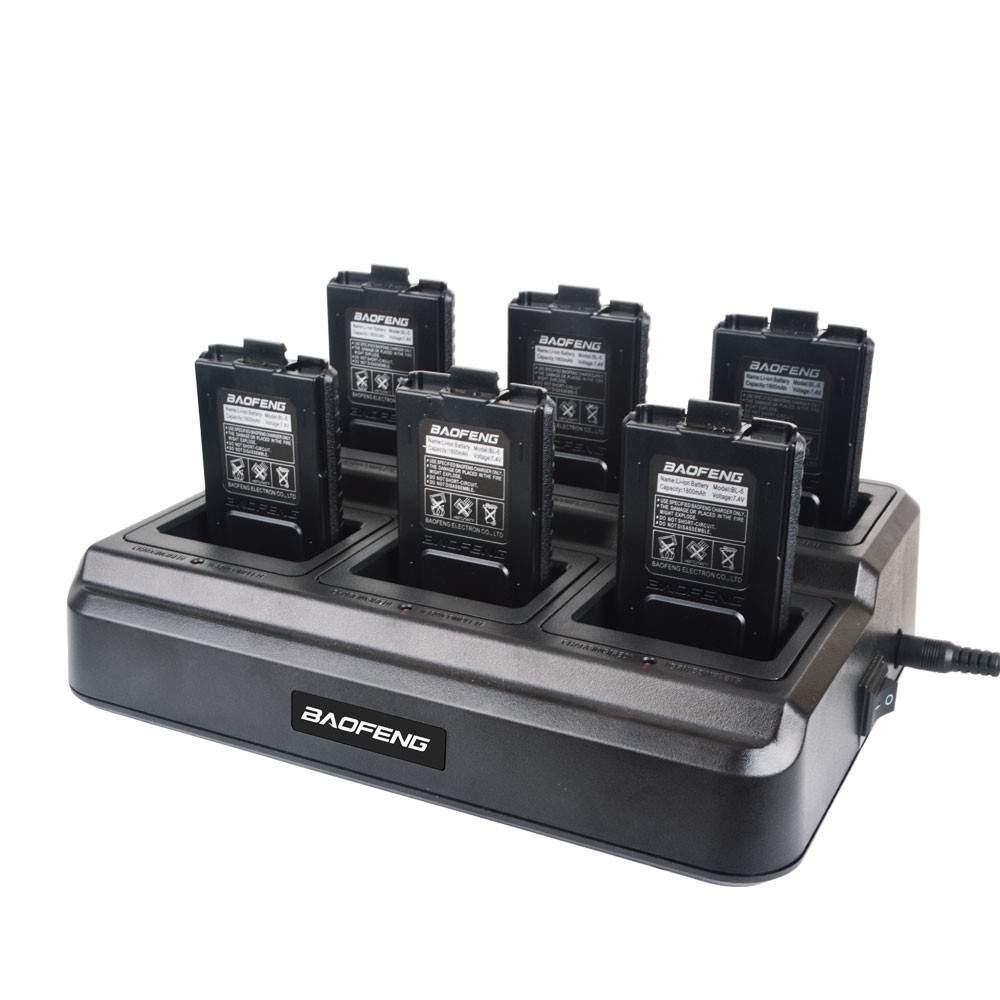 Baofeng UV-5R Wakie Talkie 6 Way Charger
